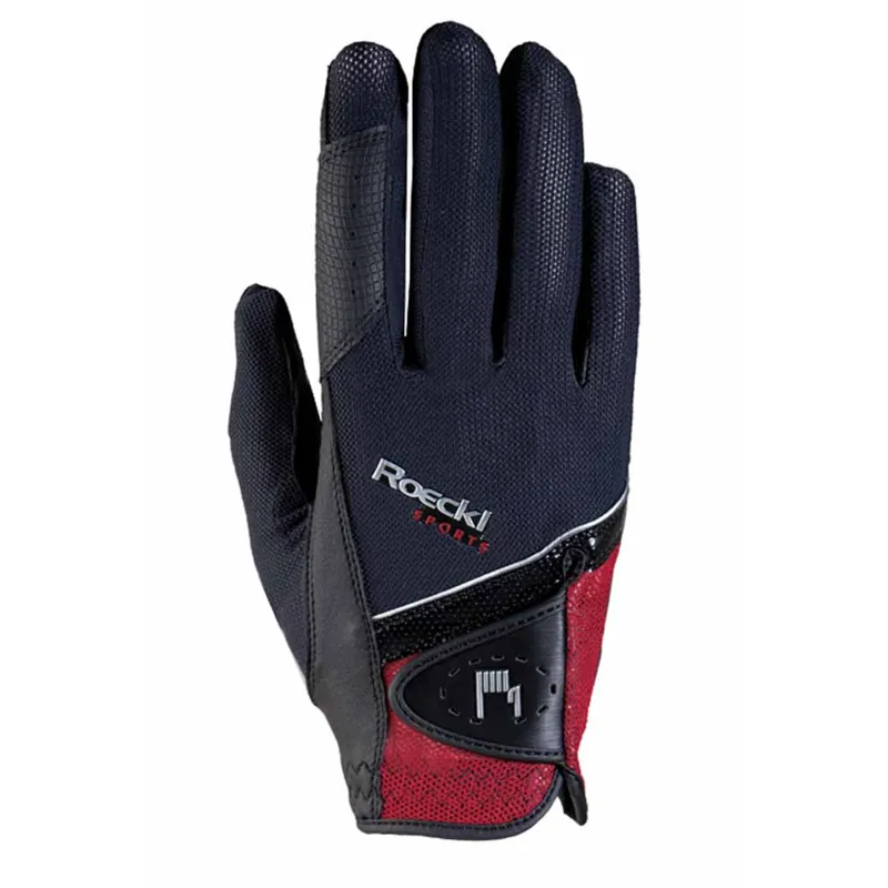Roeckl Madrid Riding Gloves Black/Red